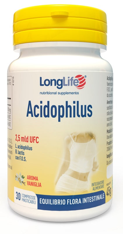 LONGLIFE ACIDOPHILUS 30 COMPRESSE MASTICABILI