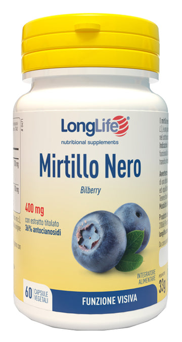 LONGLIFE MIRTILLO NERO 60 CAPSULE VEGETALI