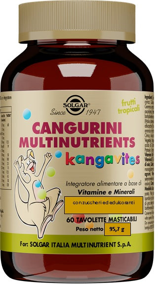 CANGURINI MULTINUTRIENTS FRUTTI TROPICALI 60 TAVOLETTE