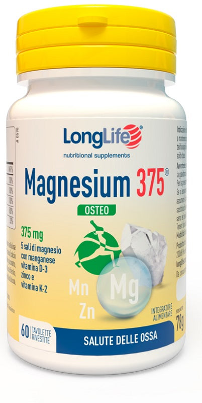 LONGLIFE MAGNESIUM 375 OSTEO 60 TAVOLETTE