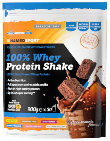 100% WHEY PROTEIN SHAKE CHOCO BROWNIE 900 G