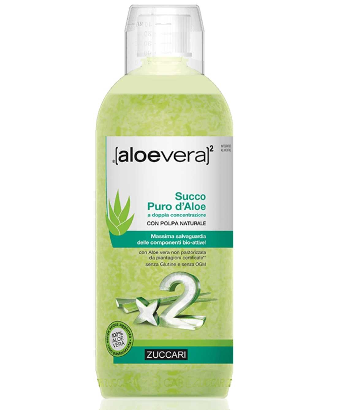 ALOEVERA2 SUCCO PURO D'ALOE A DOPPIA CONCENTRAZIONE