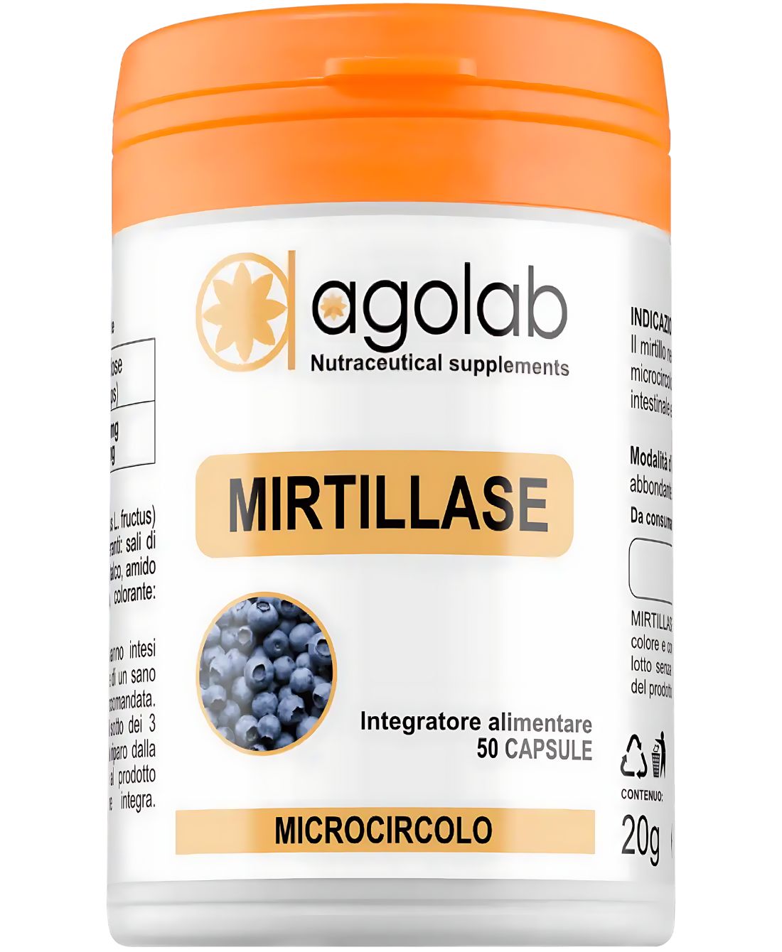 MIRTILLASE 50 CAPSULE - MIRTILLO NERO PURO